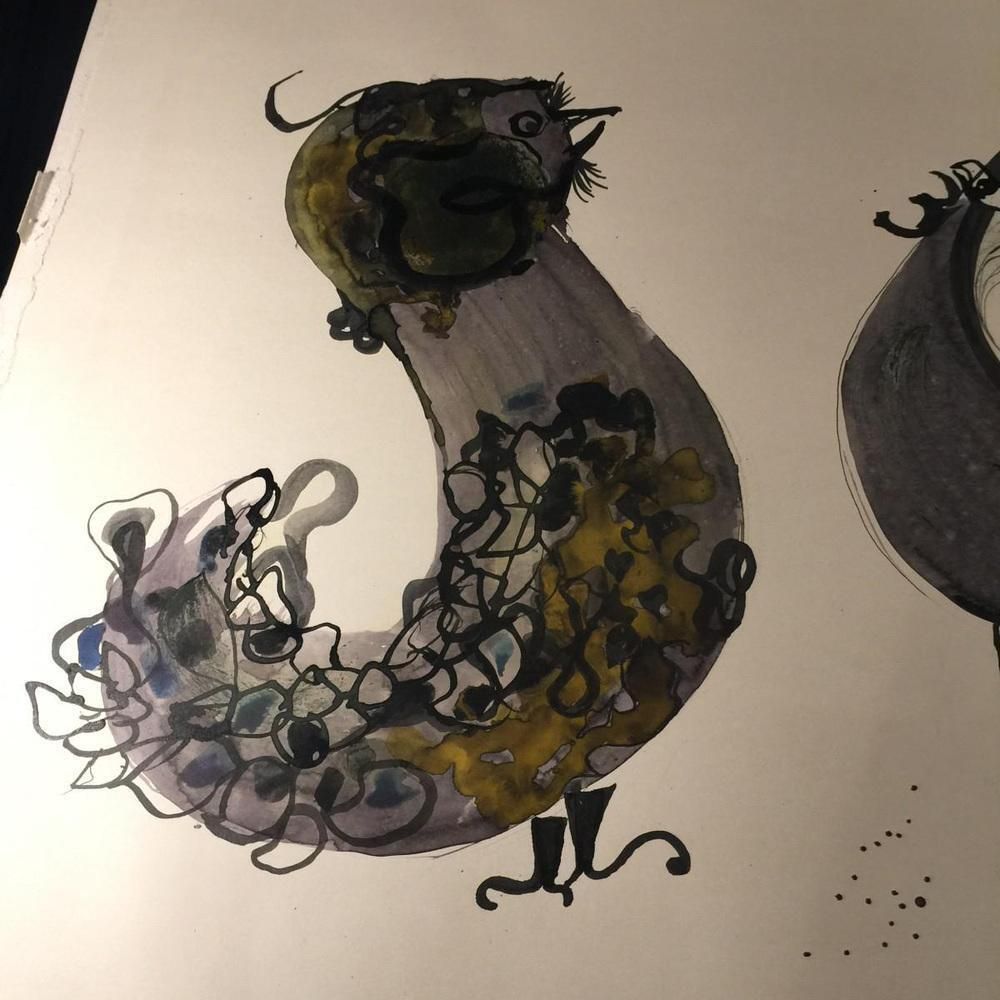 Anne Body, The Great Combat, Mixed Media On Paper, 1965 photo vinterior