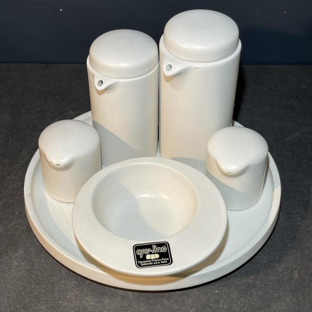 Italiaanse Gresline Tafelset In Keramiek Van Franco Pozzi, Jaren 1960, Set Van 6 photo furniture