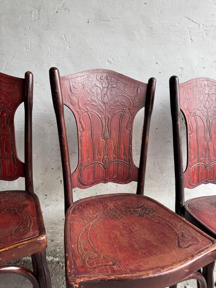 Art Nouveau Chairs By Jacob & Josef Kohn, 1890s, Set Of 4 photo vinterior