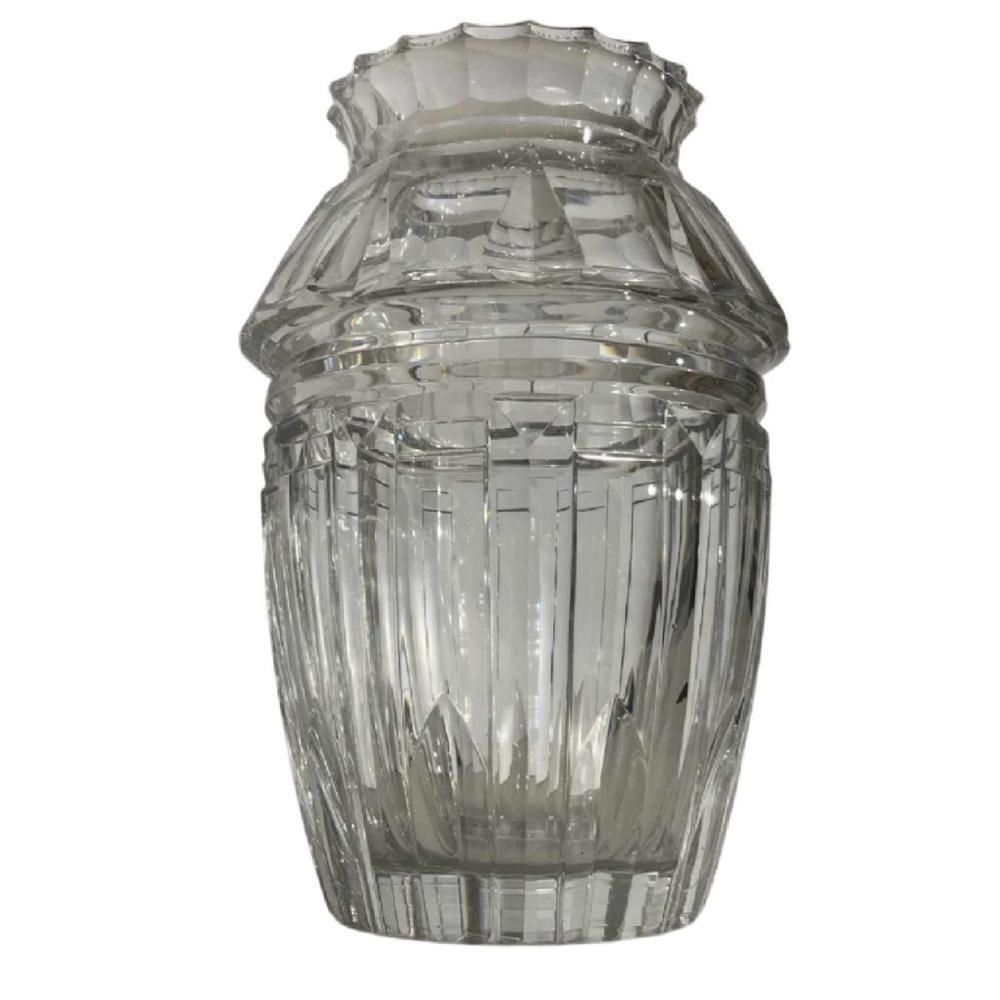 photo furniture Art Deco Vase In Cut Crystal By Joseph Simon For Val Saint Lambert, 1920s