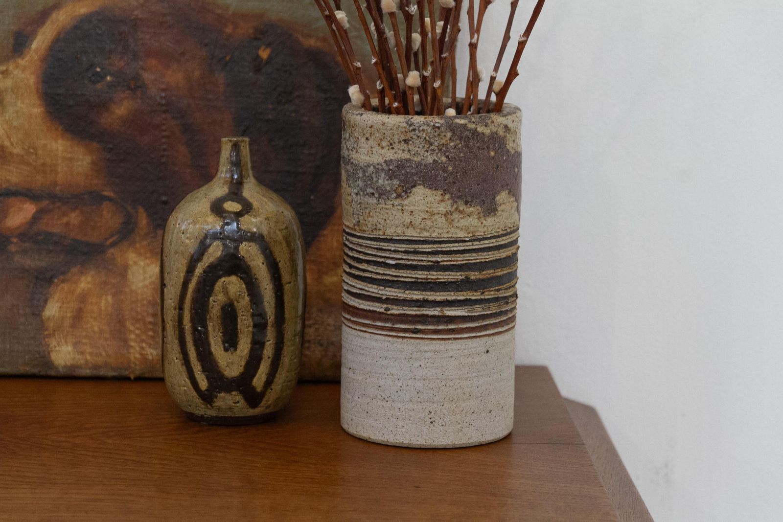 photo buy Danish Mcm Stoneware Vase By Tue Poulsen, 1960s.