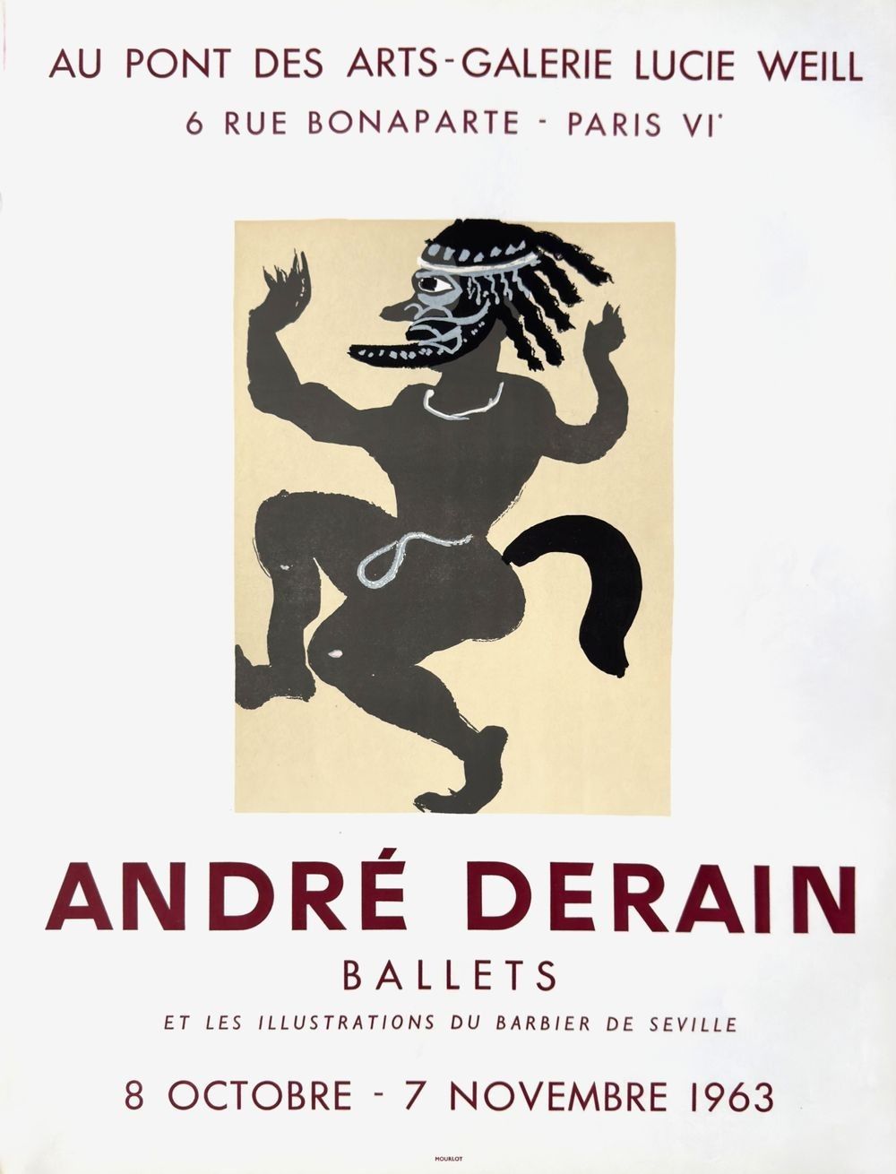 André Derain Vintage Litho Poster Poster Expo 1963 Weill Mourlot