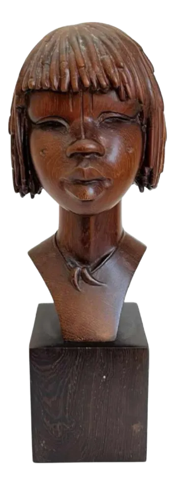Afrikanistisch Sculptuur In Palmhout, 1950