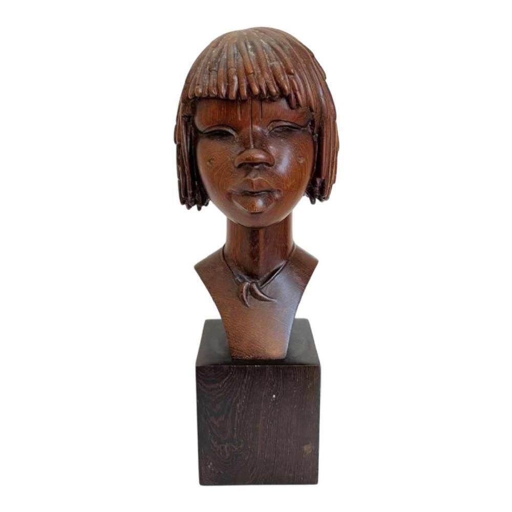 photo vinterior Africanist Sculpture In Palm Wood, 1950