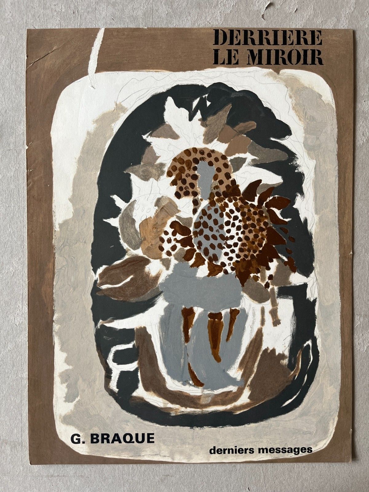 Georges Braque Lithograph Behind The Mirror 1967 38x28cm Flowers