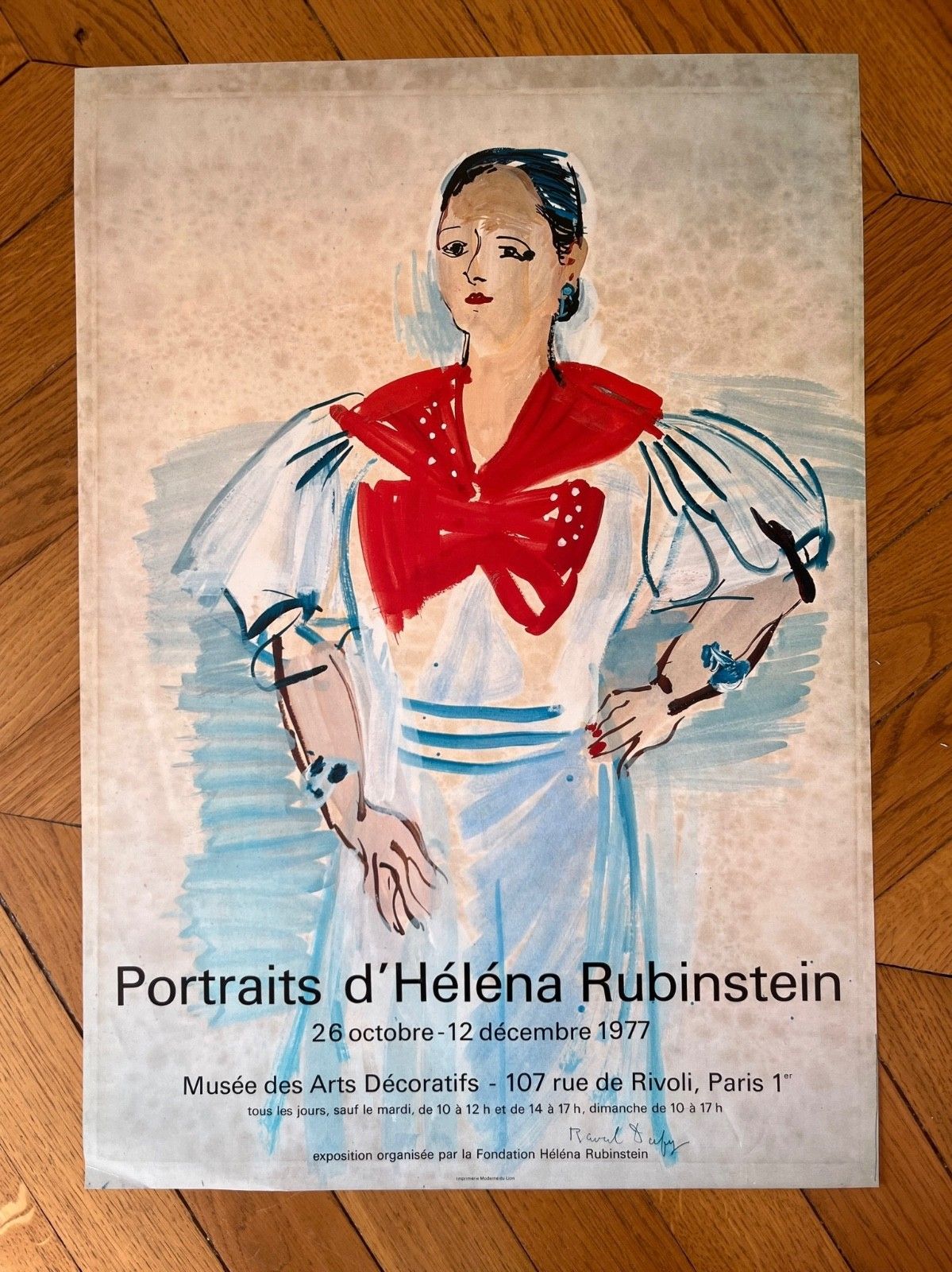 Raoul Dufy Poster Poster Exhibition Portraits Of Helena Rubinstein Paris 1977