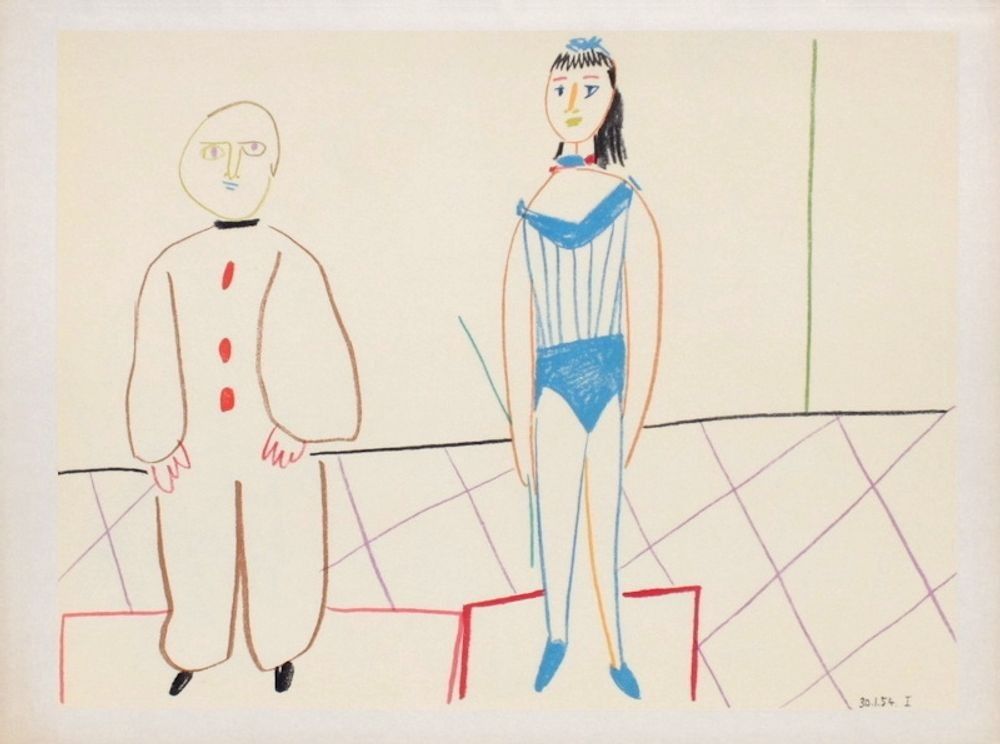 Pablo Picasso 1954 Lithograph La Comédie Humaine Mourlot