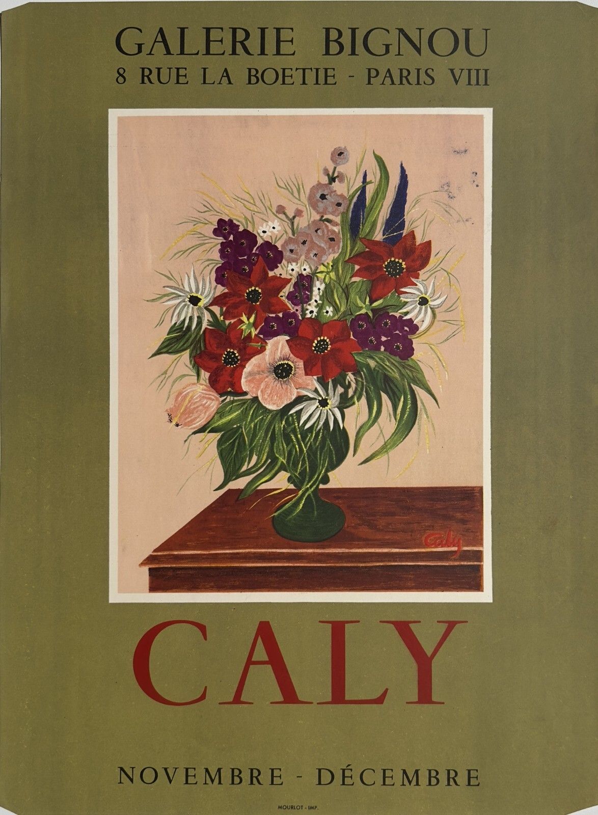 Odette Caly Vintage Poster Poster #Mourlot #Lithograph #Tapestry 1960