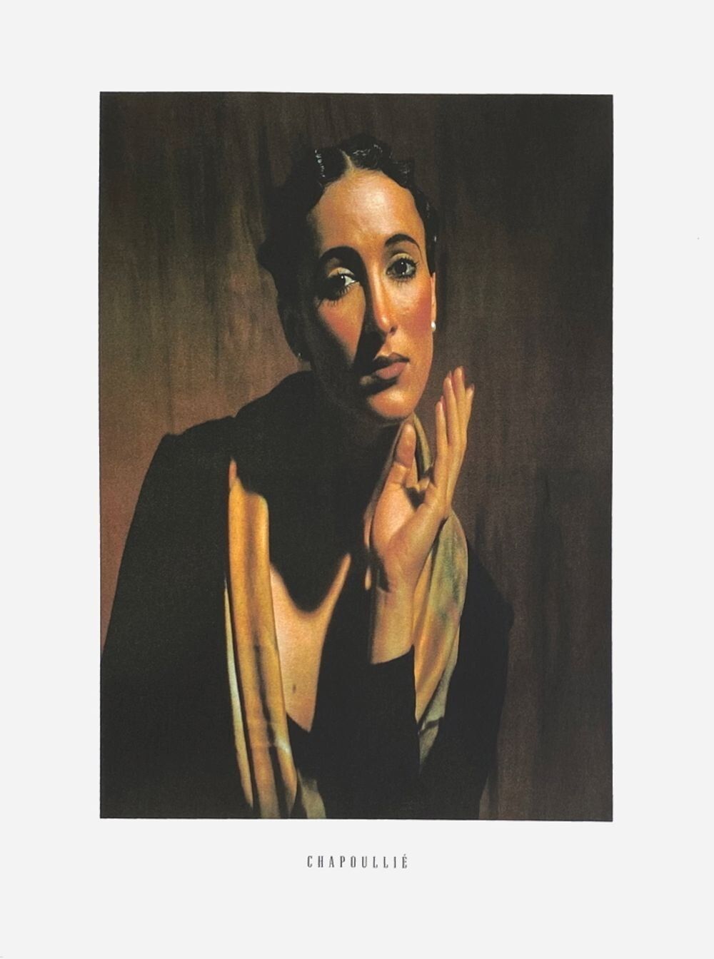 Denis Chapoullie Sérigraphie Portrait De Femme 1990 70x50 Cm