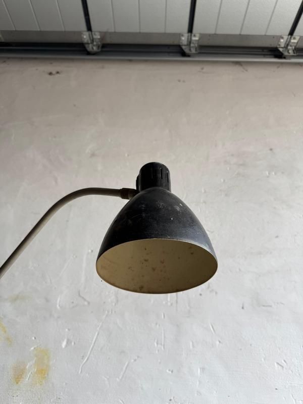 Vintage Industrial Black Screw On Lamp, 1950s photo Lighting