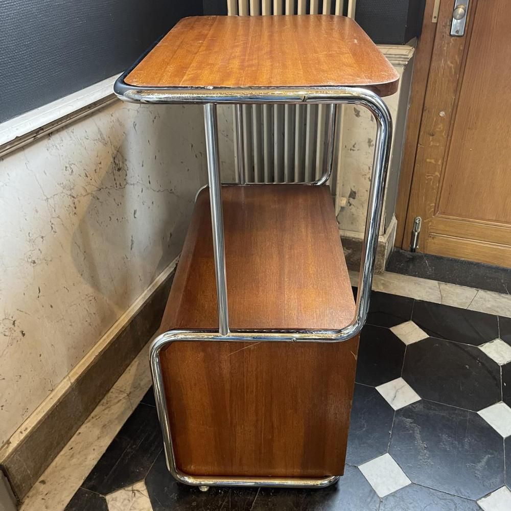 Modernist Art Deco Bauhaus Tubular Steel & Wood Sideboard, 1930 photo 941.0