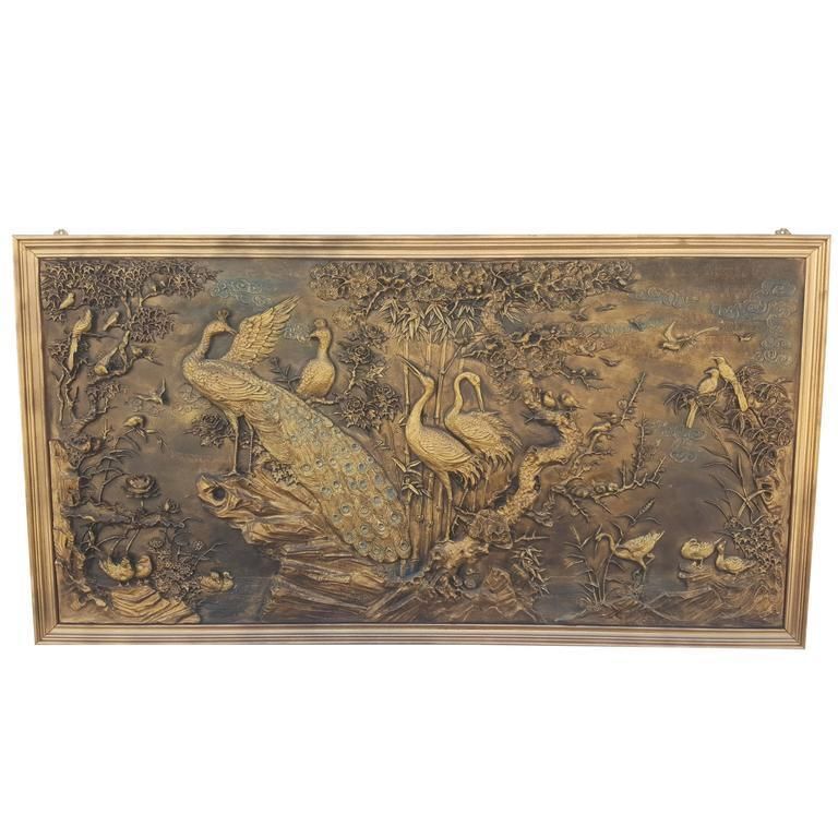 Amazing Big 3 D Decorative Wall Decoration Mid Century Modern Gold Art