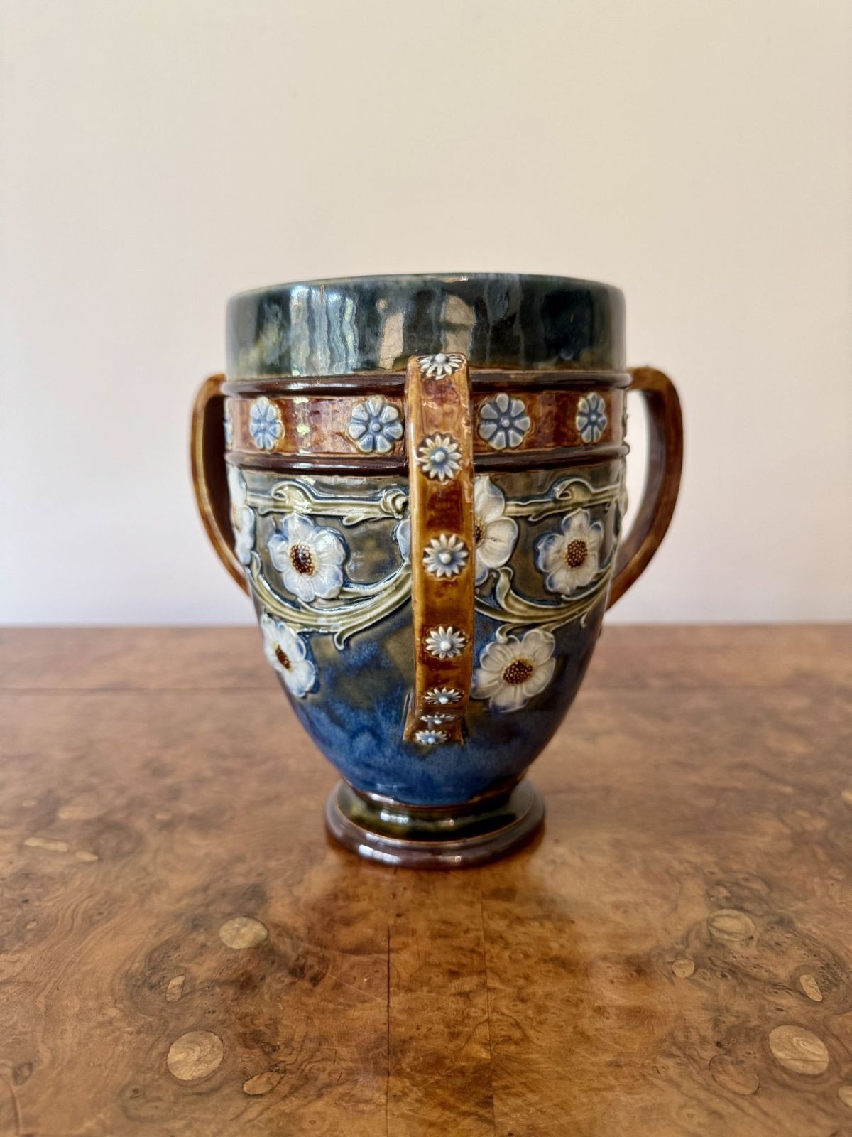 Fantastic Quality Pair Of Antique Royal Doulton Loving Cups photo Home Decor