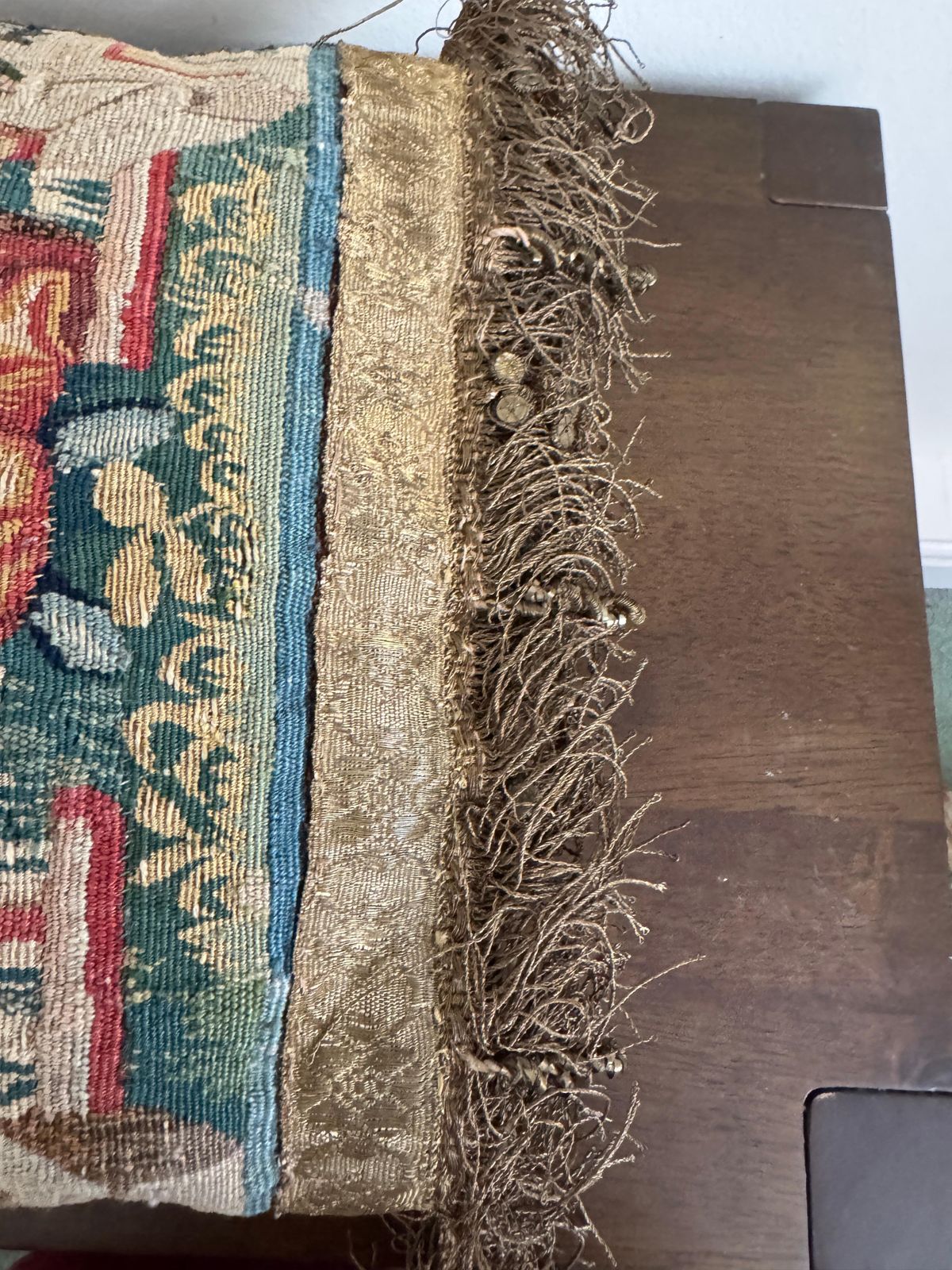 17th Century Pair Of Flemish Tapestry Fragment Pillows photo 6602.0