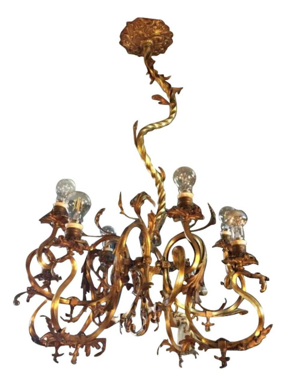 Louis XV Bronzen Kroonluchter, Jaren 1870