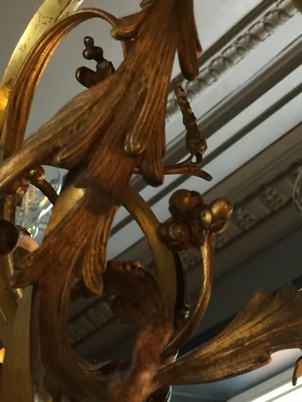photo vinterior Louis XV Bronzen Kroonluchter, Jaren 1870