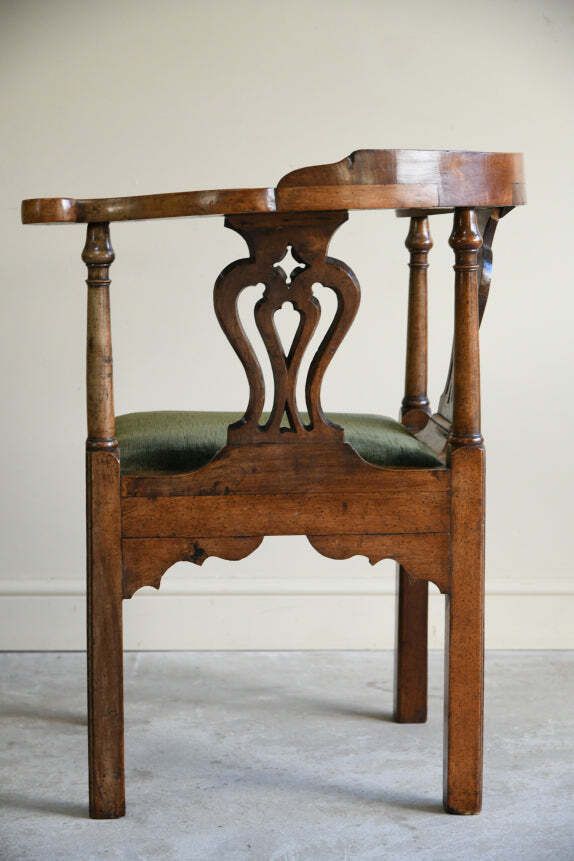 Antique Georgian Walnut Corner Chair photo for sale