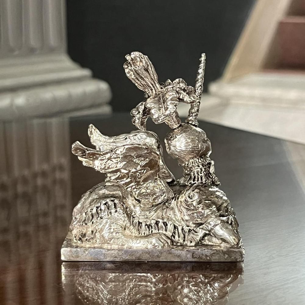 Unicorn Sphynx Sculpture & Paper Press By Christian Lacroix For Christofle, 1998 photo for sale