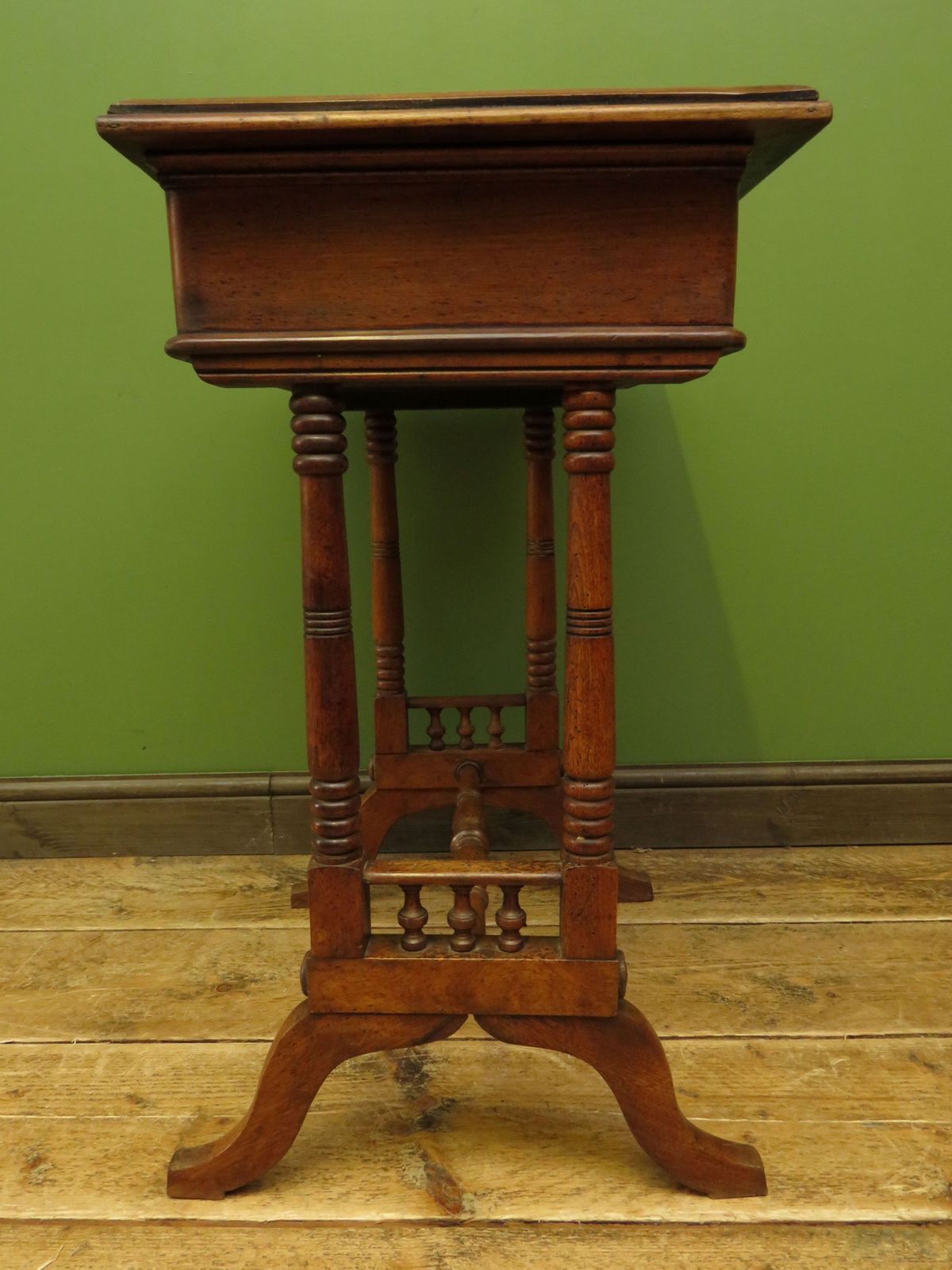 Trinity House Style Work Table With Inlaid Ship & Signature H.Larsen, 1911 photo 445.0