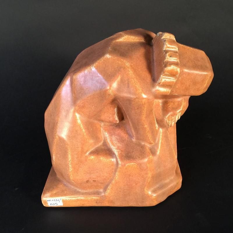Art Deco Cubist Woman Sculpture By Angelo Hecq & Roger Guerin, 1925 photo Art