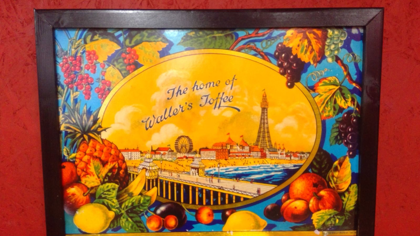 Blackpool Vintage Trade Advertising Sign Wallers Toffee photo buy