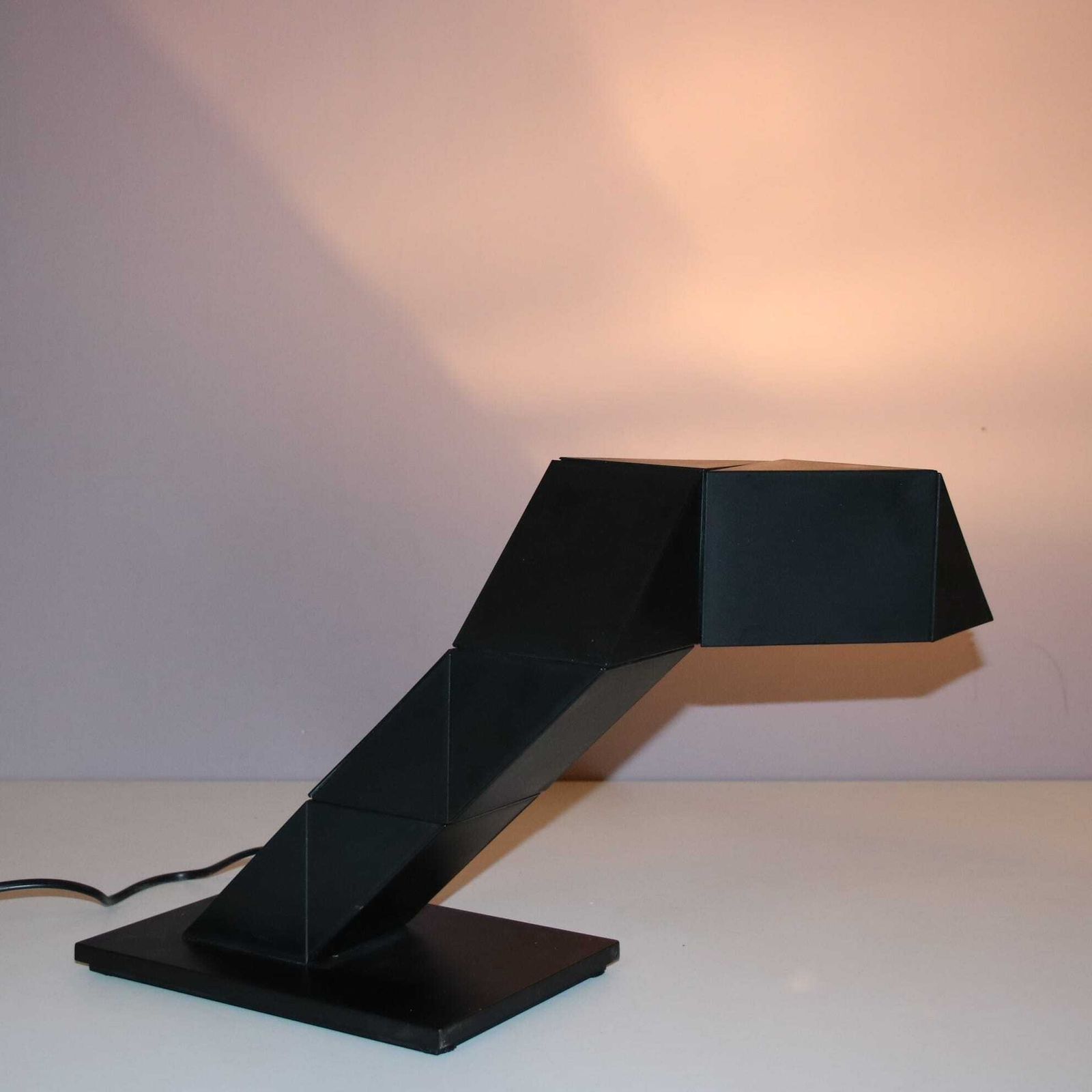1980s “Zig Zag” Desk Lamp By Shui L. D. Chan For New Horizons, Hong Kong photo for sale