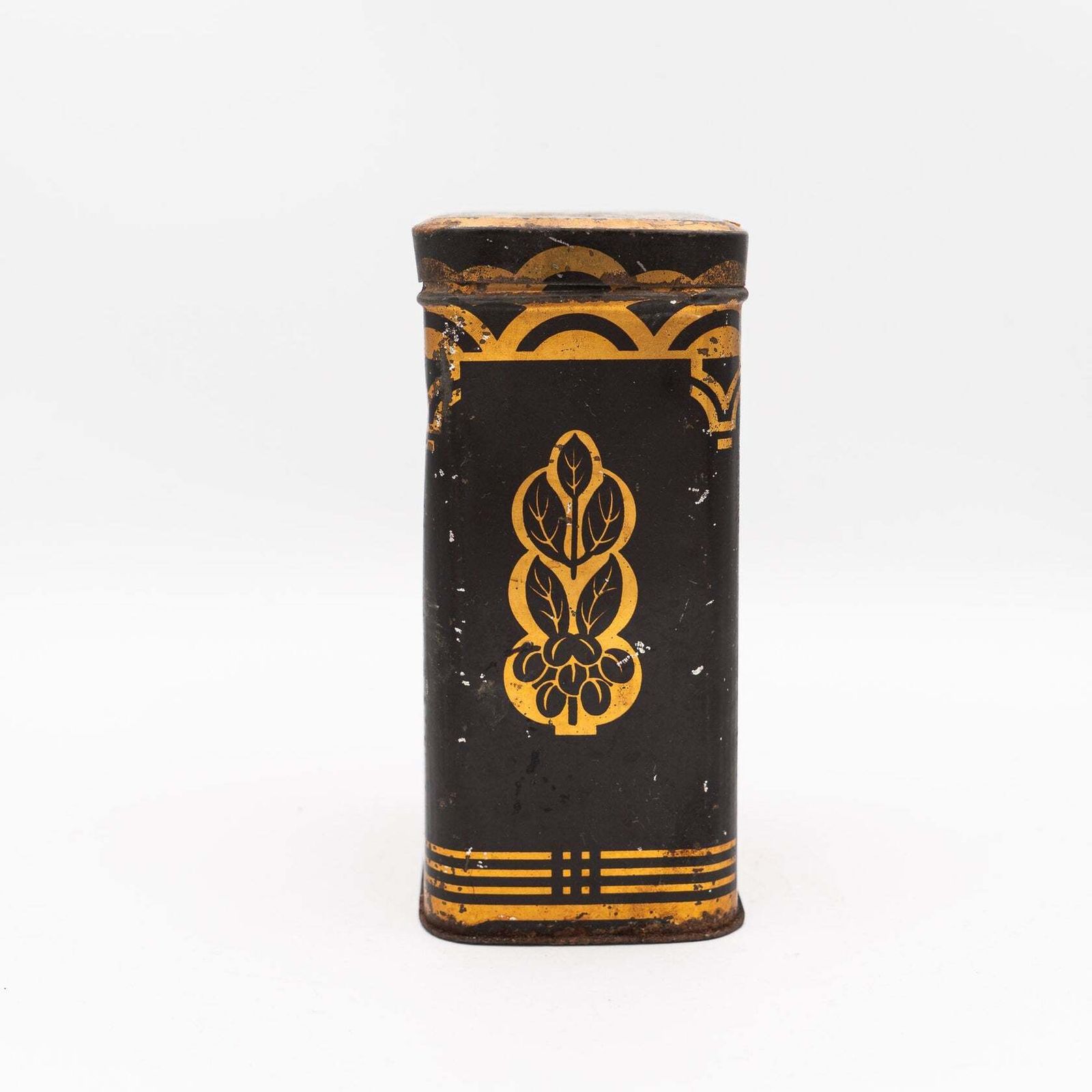 Home Decor Lehmann Kaffee Advertising Tin, Leipzig   Black & Gold   1940s–50s photo