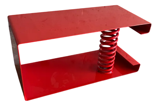 Coffee Table In Red Painted Steel