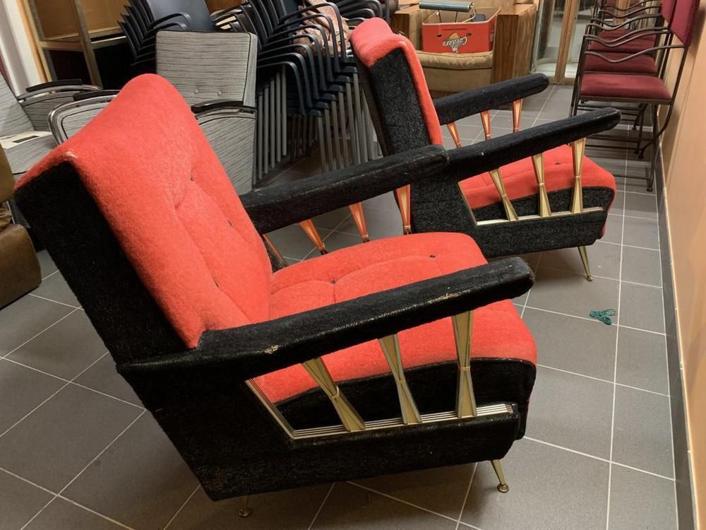 720.0 Set Vintage Italiaanse Club Fauteuils, Jaren 1950 photo