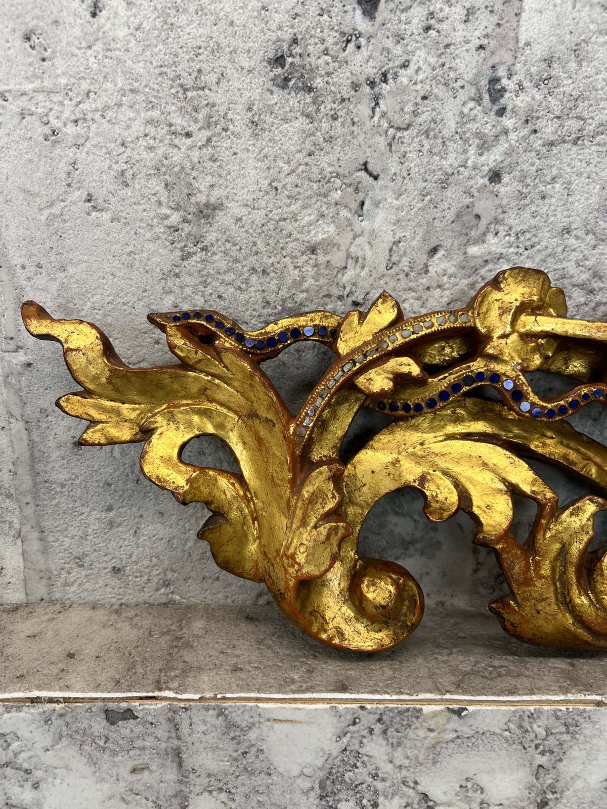 18th Century Burmese Water Gilded And Coloured Glass Door Surround photo furniture