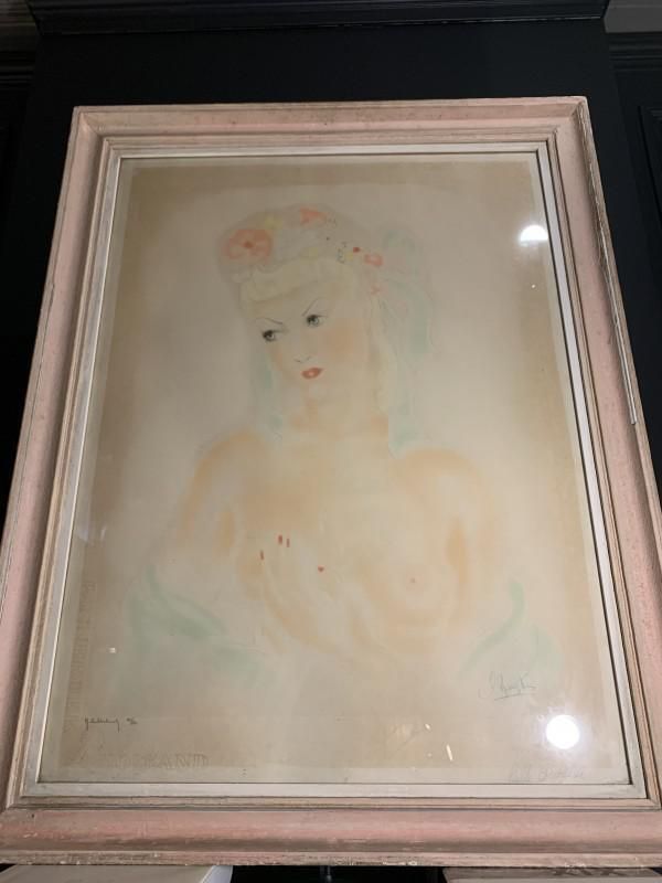 Roger De Ruycke For Hebbelinck, La Belle Corisande, Aquatint Engraving, 1950 photo vintage