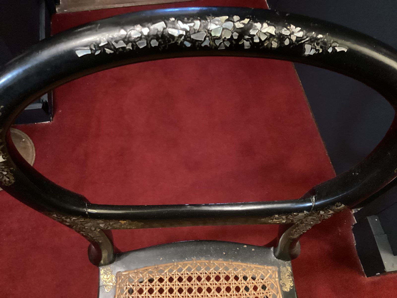 Regency/Victorian Rattan And Mother Of Pearl And Inlaid Pair Of Chairs. Excellent Condition. Hardly Used. photo vinterior