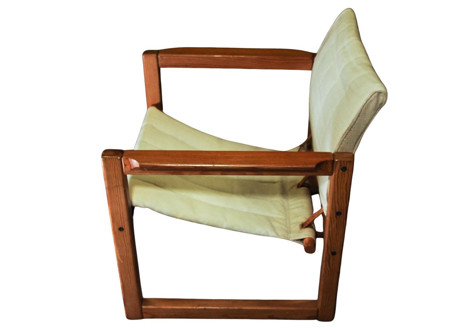 Karin Mobring Or Ikea, An Iconic Pine Safari Armchair With Canvas Seat & Leather Straps 1972 photo furniture
