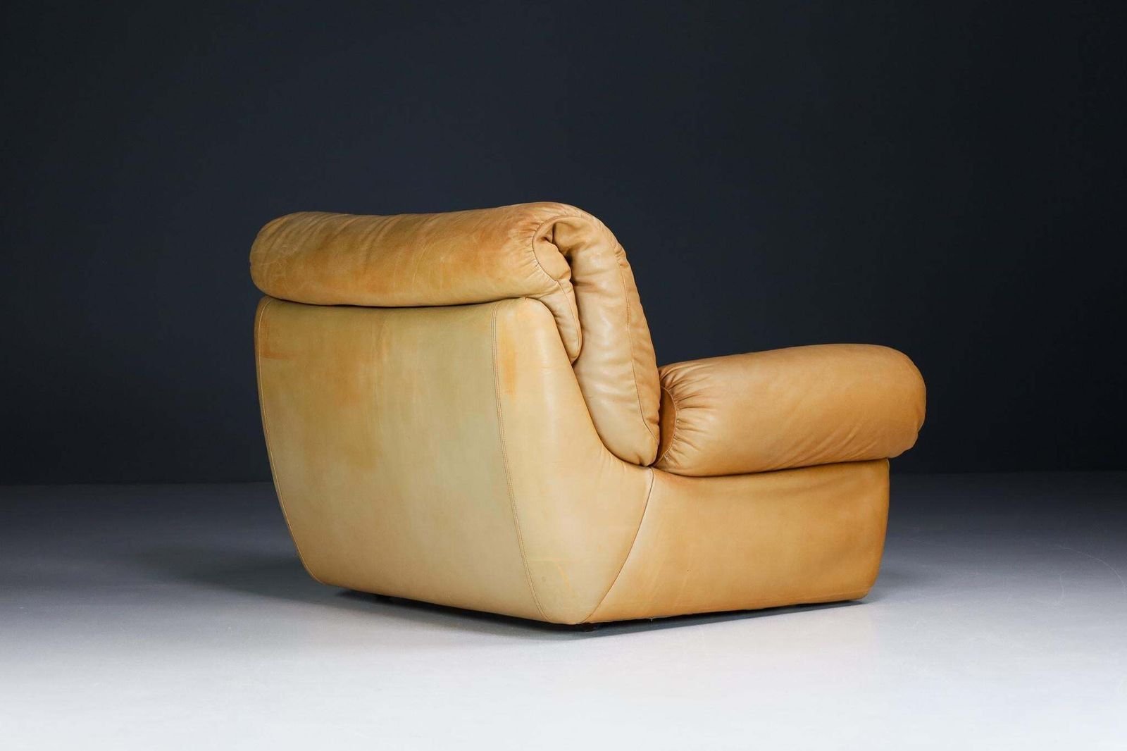 Karl Wittmann Lounge Chair Cognac Brown Leather, By Bruno Egger, Austria, 1971 photo Furniture