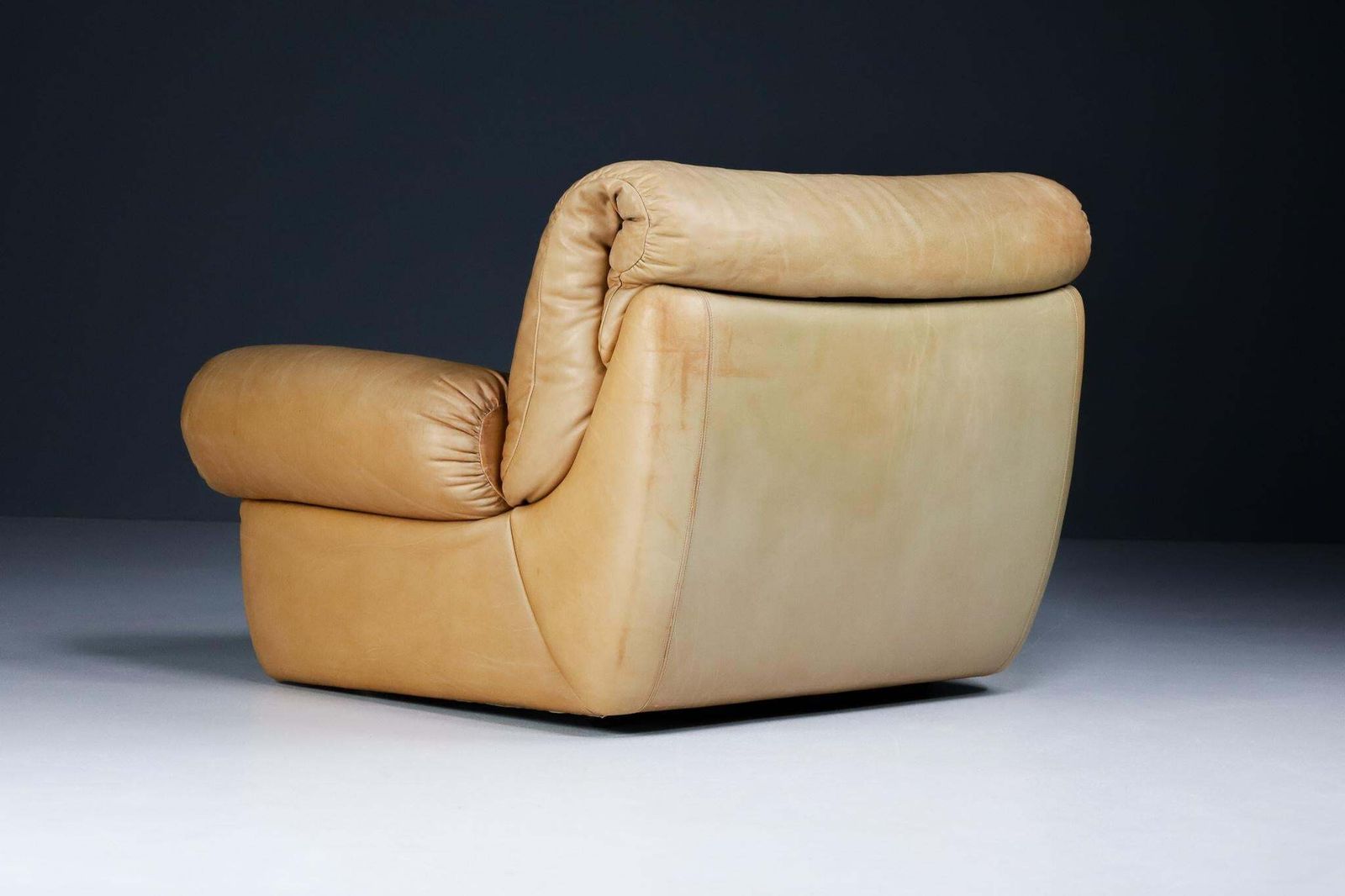 Karl Wittmann Lounge Chair Cognac Brown Leather, By Bruno Egger, Austria, 1971 photo buy