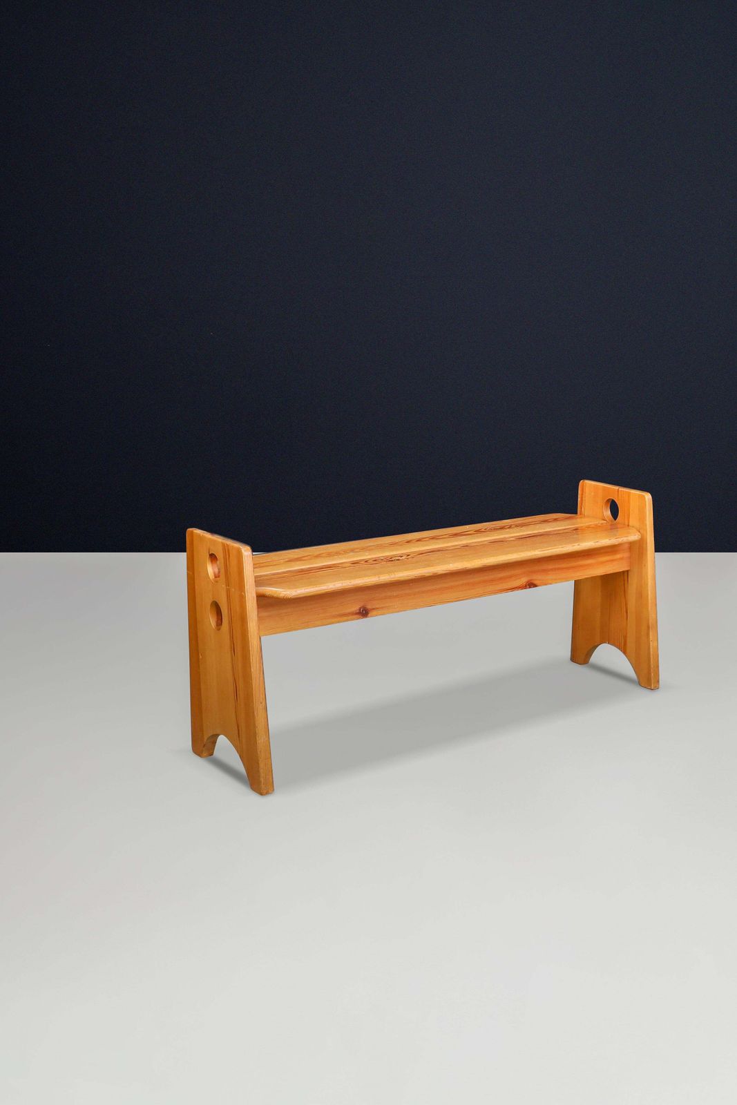 Gilbert Marklund Pine Table & Benches For Furusnickarn, Sweden, 1970s photo vintage