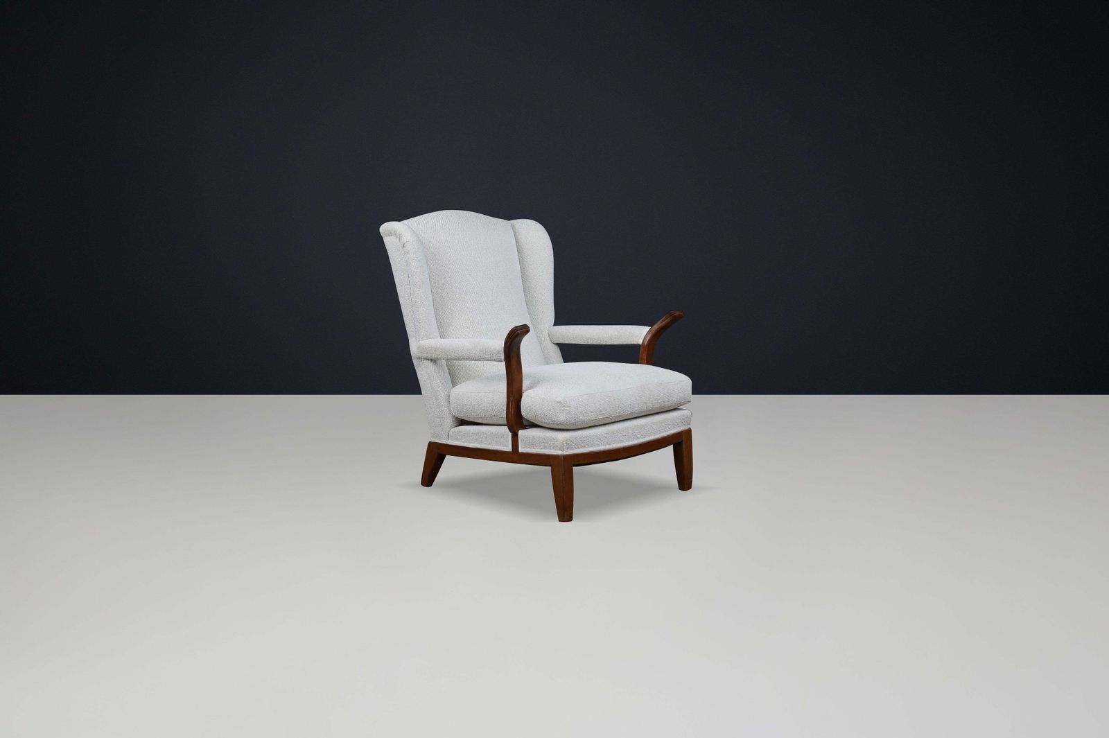 1930s French Wingback Lounge Chairs In The Style Of Guillerme Et Chambron photo buy