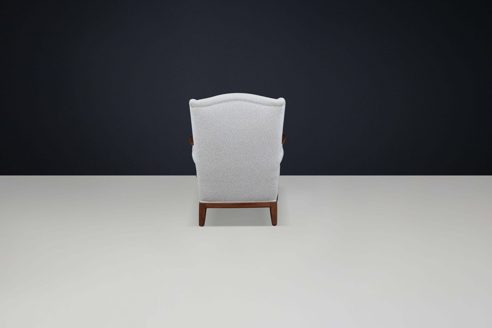photo for sale 1930s French Wingback Lounge Chairs In The Style Of Guillerme Et Chambron