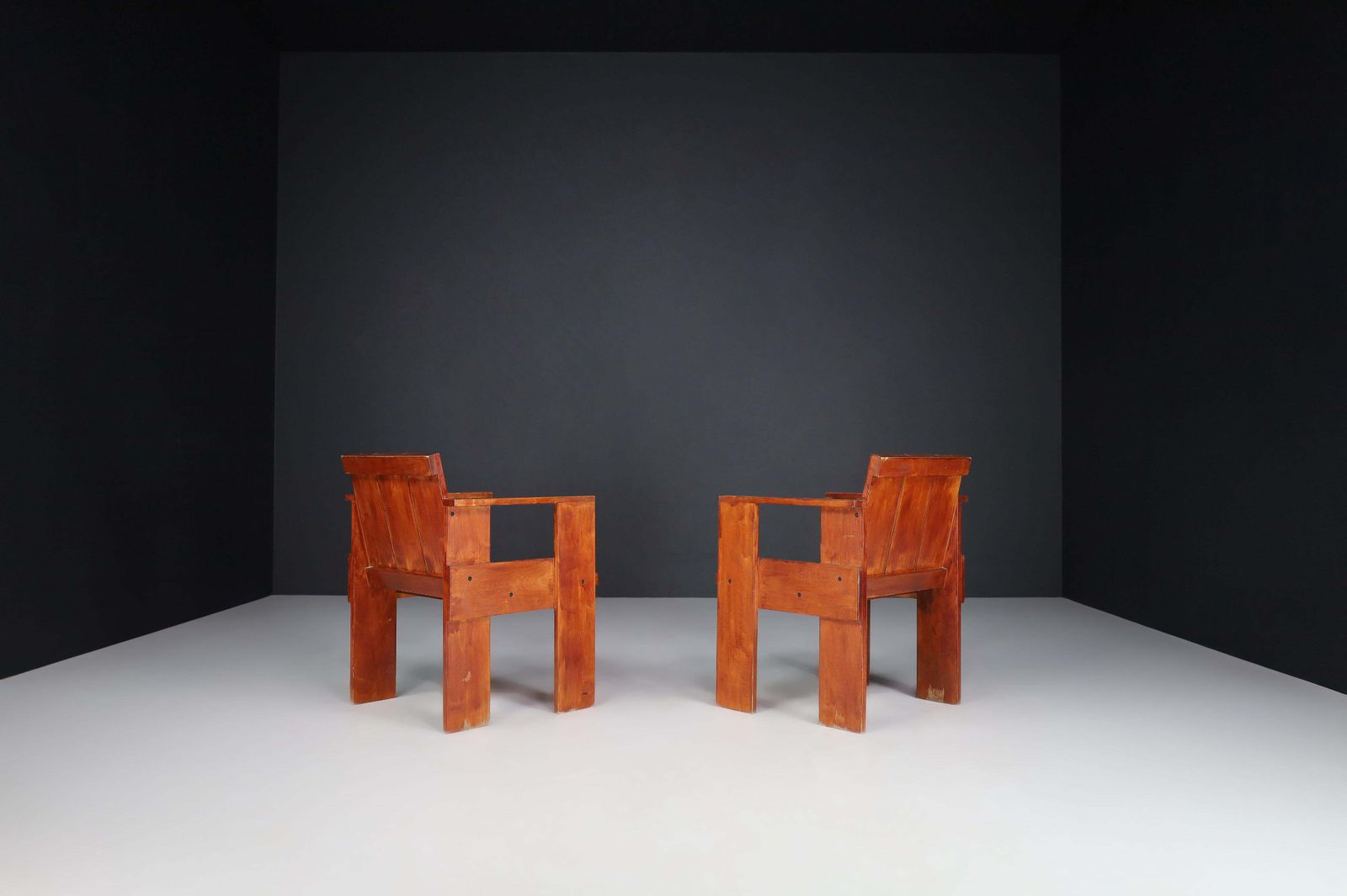 Gerrit Rietveld For Cassina Crate Chairs, Italy, 1970s photo Furniture