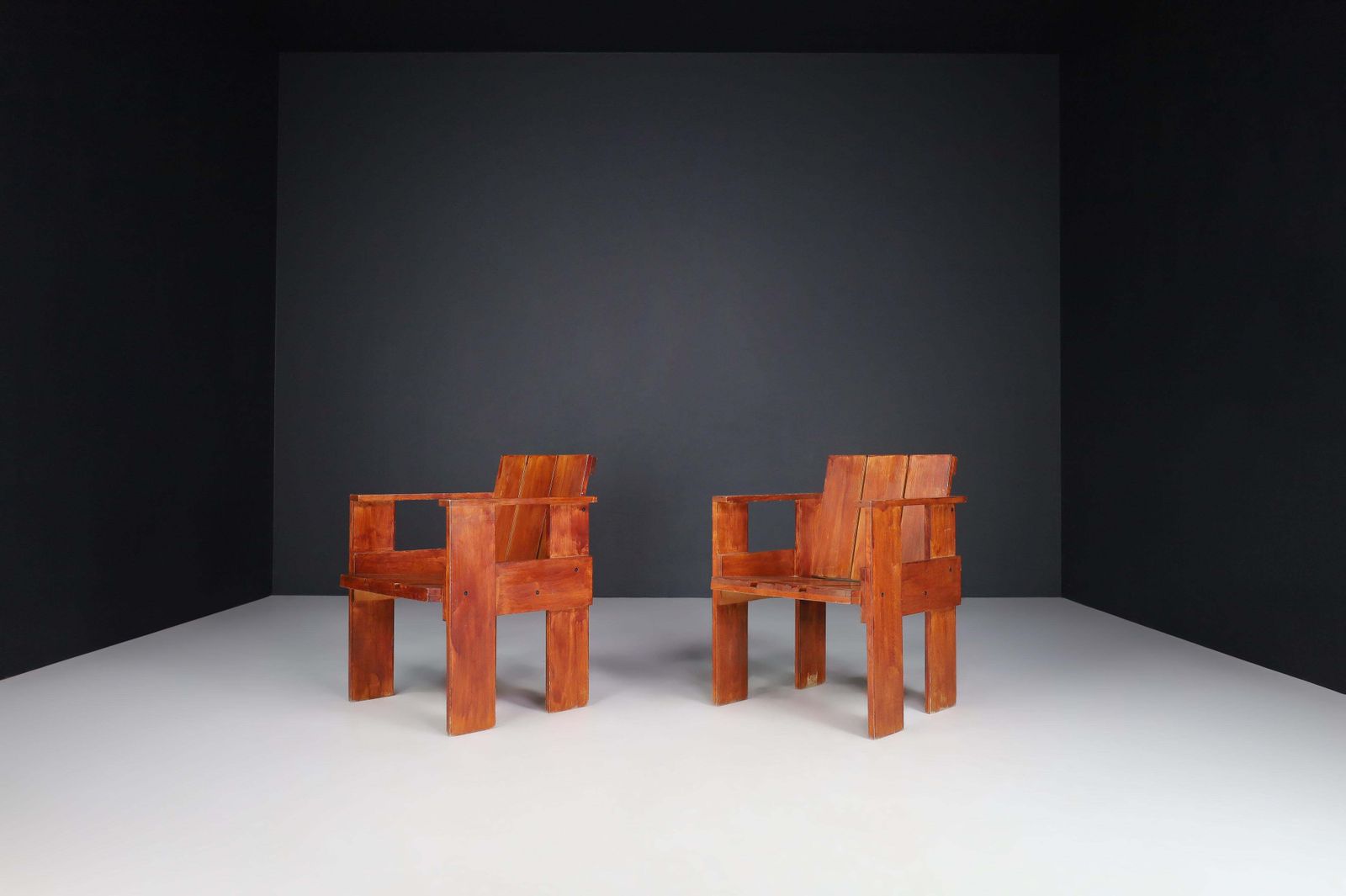 photo for sale Gerrit Rietveld For Cassina Crate Chairs, Italy, 1970s