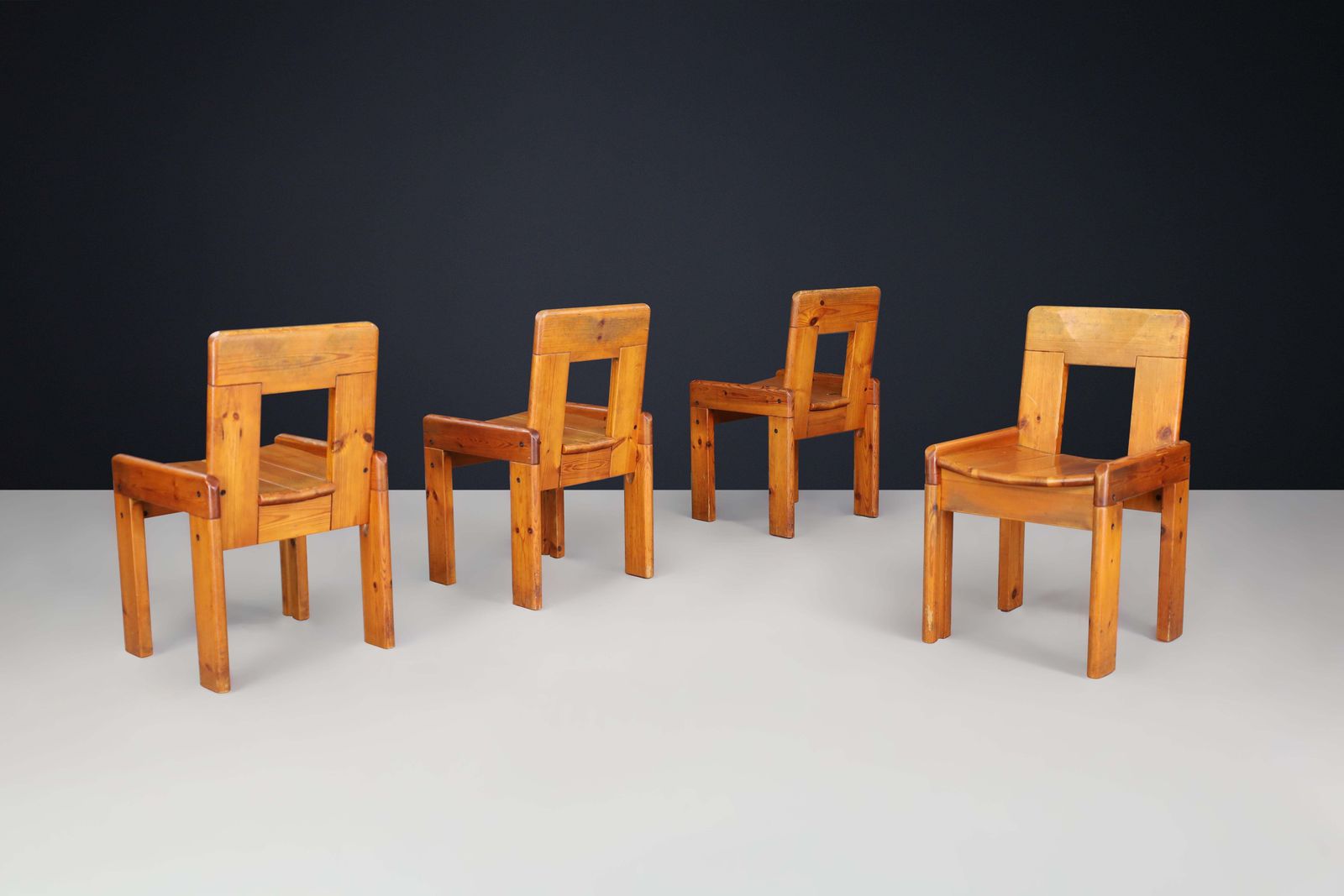 Silvio Coppola For Fratelli Montina Dining Chairs, Italy 1970s photo for sale