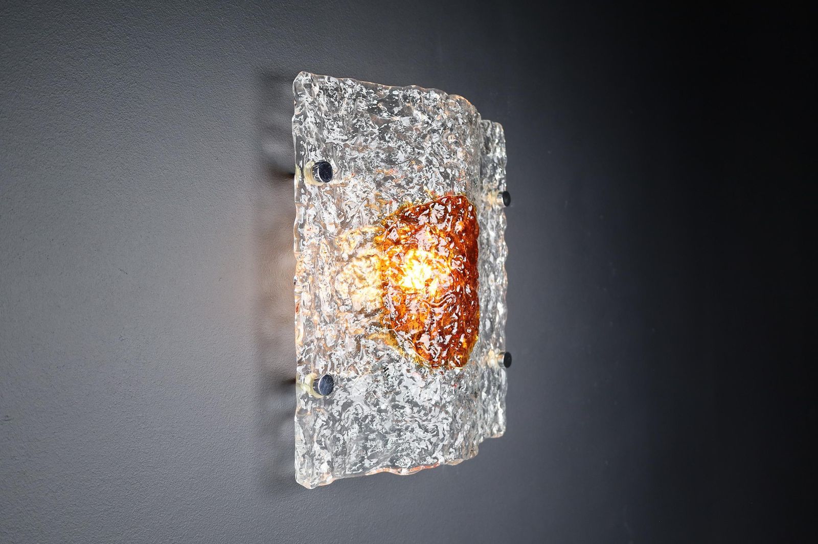 photo furniture Mid Century Modern Sconces In Murano Glass By Mazzega Made In Italy 1970s