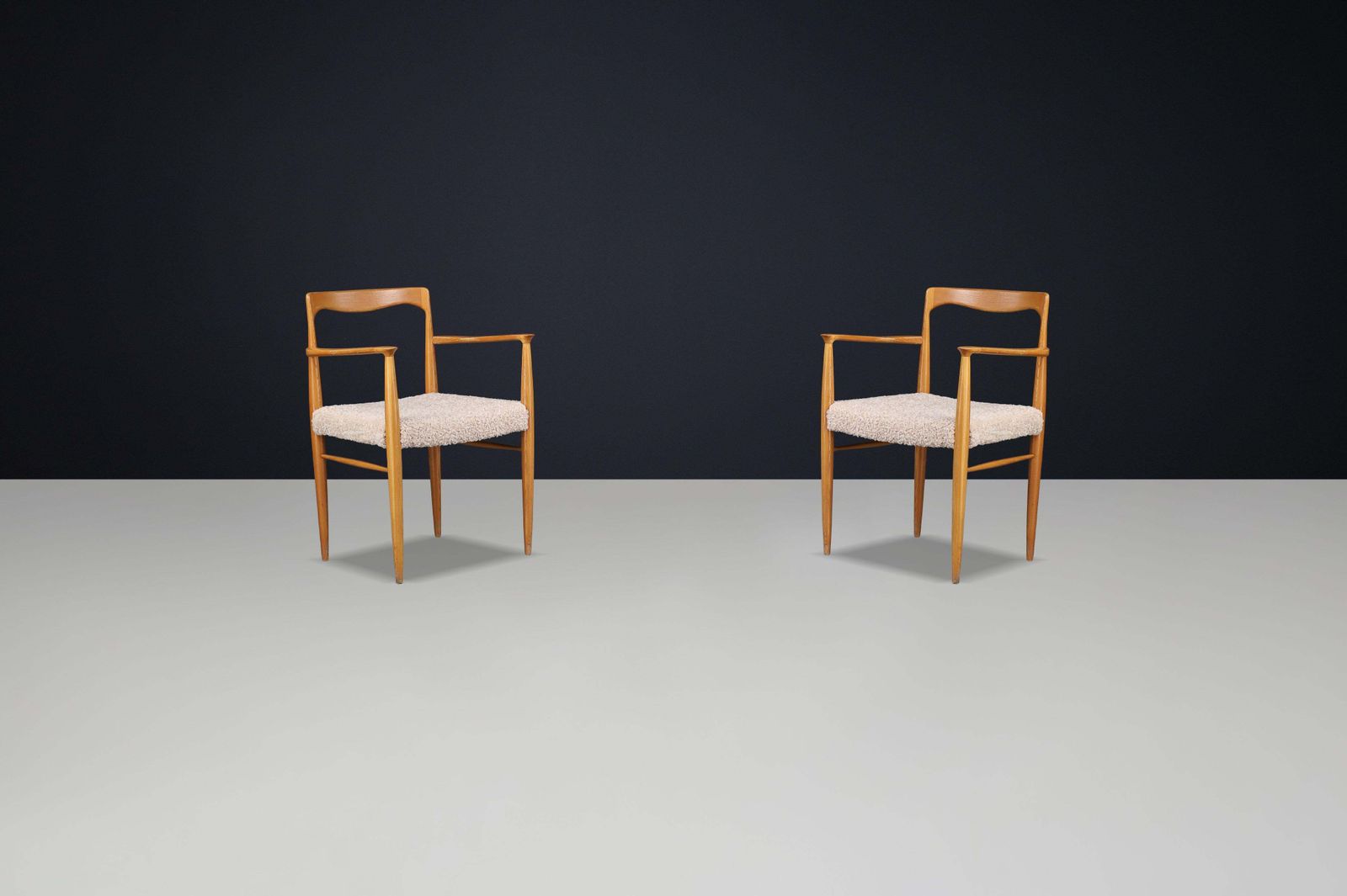 Furniture Dining Chair By Sedláček & Vyčítal, 1970s Czechoslovakia — New Teddy Upholstery photo