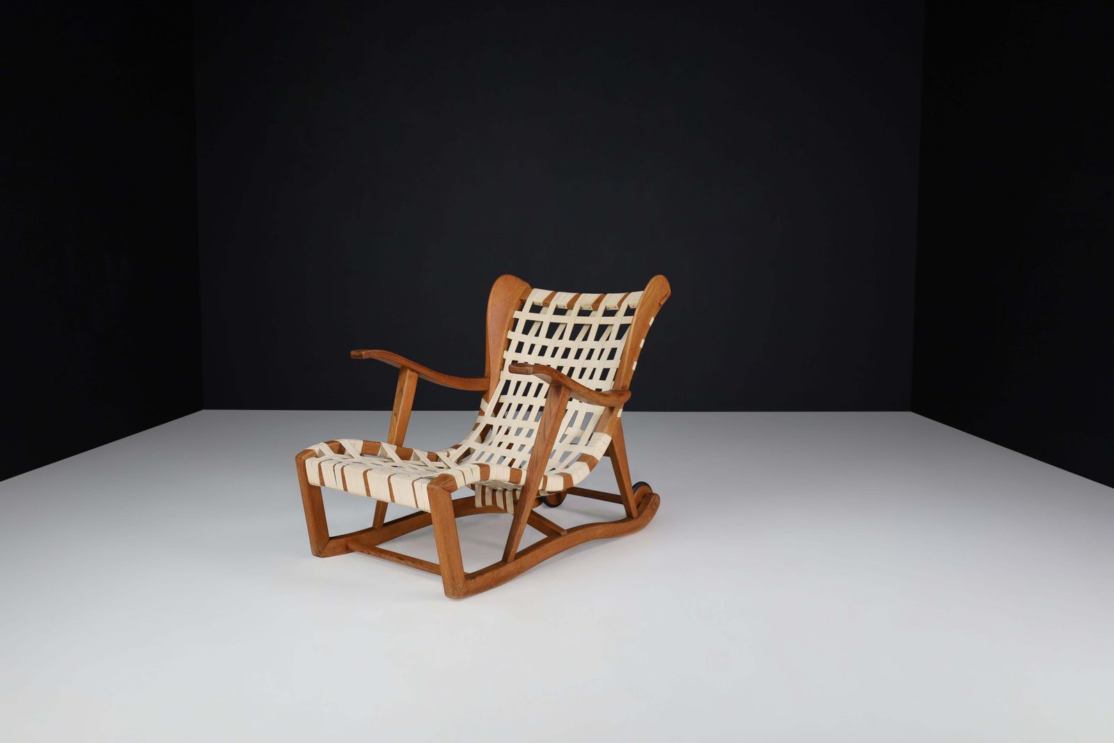 Sculptural Oak Lounge Chair By Guglielmo Pecorini, Italy, The 1950s photo furniture