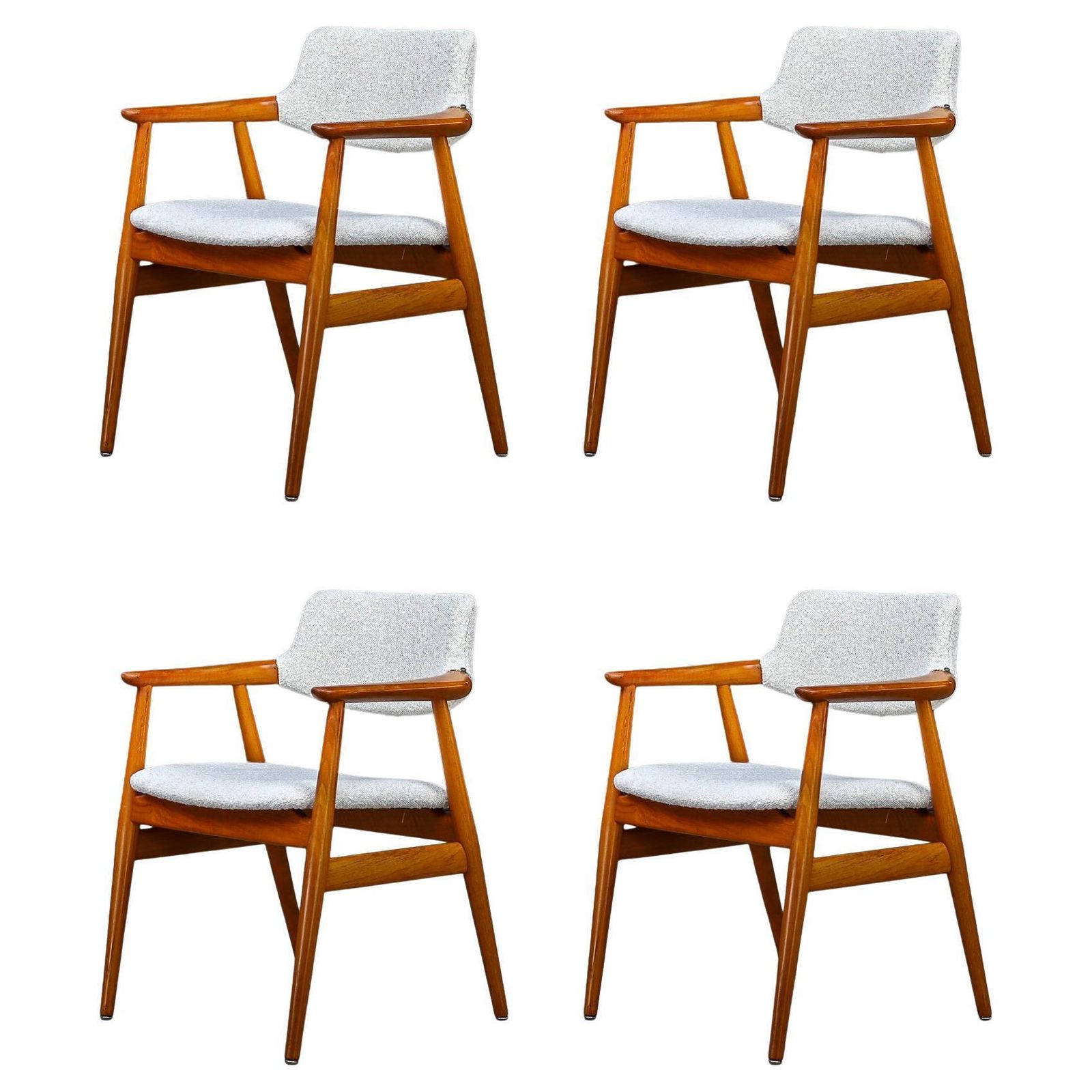 Mid Century Teak Dining Chairs Model Gm11 By Svend åge Eriksen For Glostrup