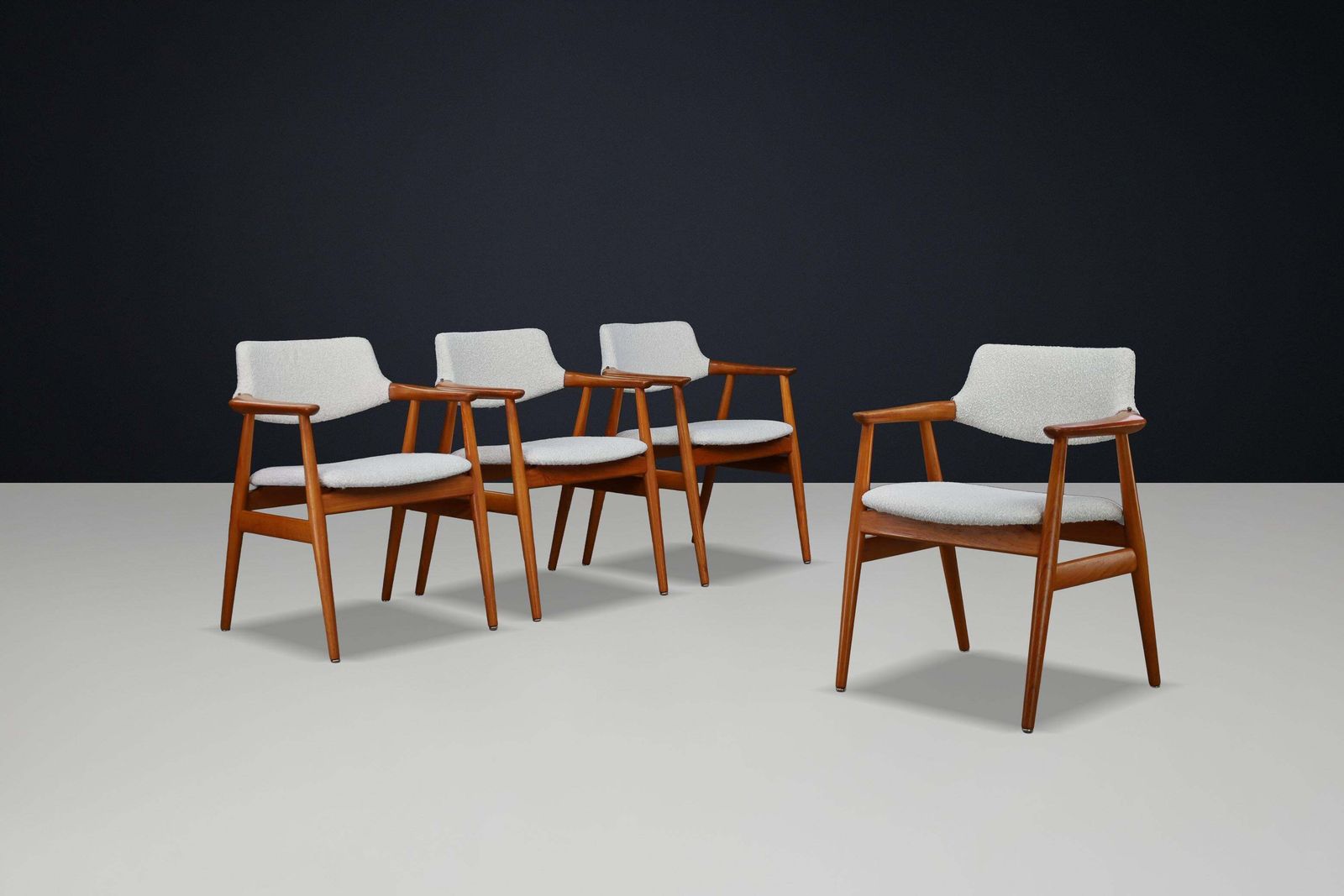 Mid Century Teak Dining Chairs Model Gm11 By Svend åge Eriksen For Glostrup photo furniture