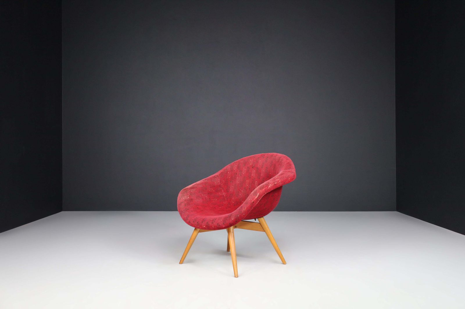 Set Of 2 Miroslav Navratil Easy Chairs In Original Fabric, Czech Republic, 1960 photo 2164.0