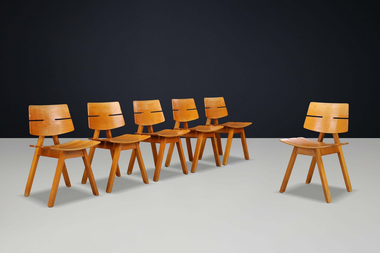 Hans Anliker Mid Century Dining Chairs For Horgen Glarus, 1962 — Set Of 6 photo for sale