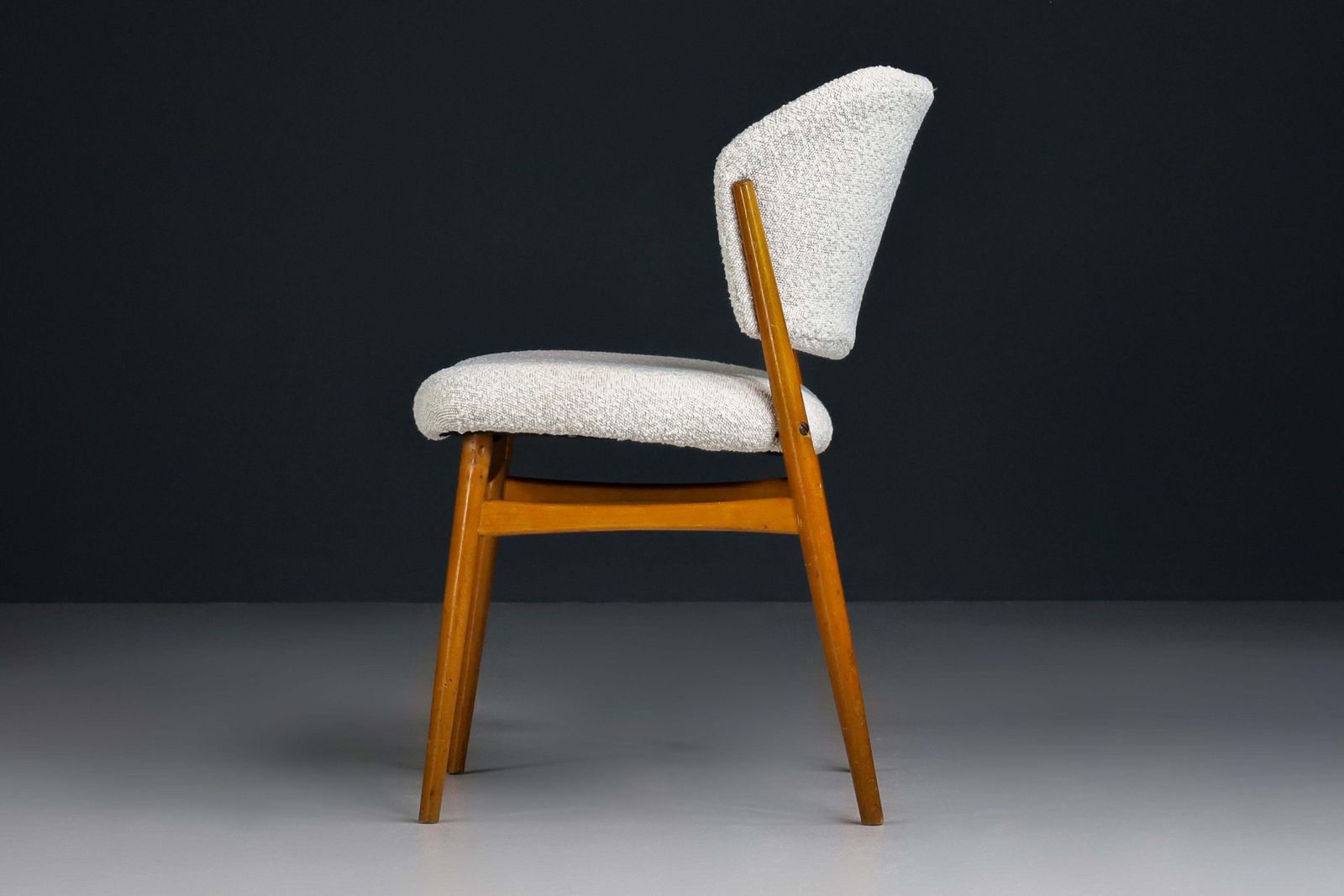 Mid Century Modern Dining Chairs In New Bouclé Fabric By Spahn, Germany 1950s photo buy