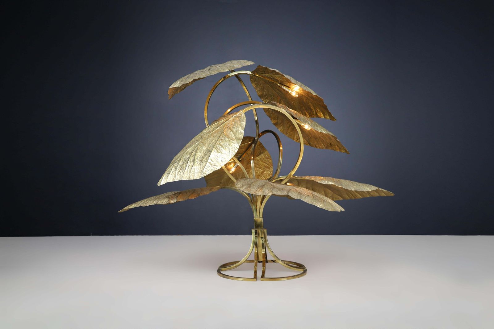 Carlo Giorgi For Bottega Gadda Gigantic Brass Floor Lamp, Italy 1970s photo 18606.0